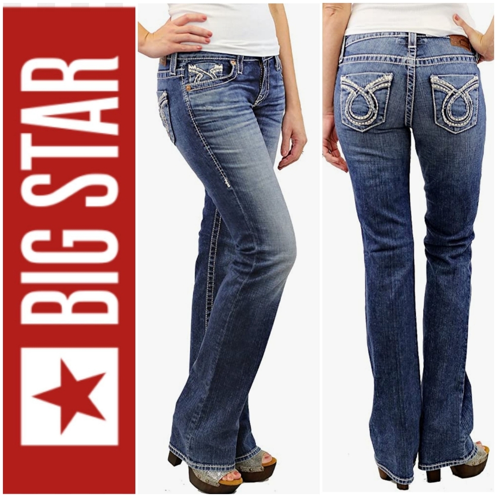 Big Star Women's Boot Cut Jeans - Medium Blue Wash